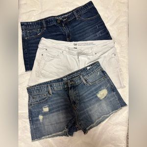 3x Gap Sexy Boyfriend Fit Cut Off Denim Shorts